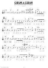 scarica la spartito per fisarmonica Cœur à cœur (Boléro chanté) in formato PDF