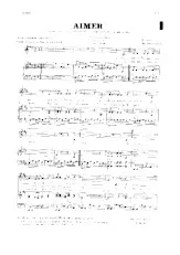 télécharger la partition d'accordéon Aimer (Chant : Frédéric François) (Pop)  au format PDF