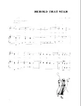 télécharger la partition d'accordéon Behold that star (Arrangement : Walter Ehret & George K Evans) (Chant de Noël) au format PDF