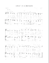 télécharger la partition d'accordéon Away in a manger (Arrangement : Walter Ehret & George K Evans) (Chant de Noël) au format PDF