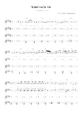 download the accordion score Ainsi va la vie (Chant : Trois cafés gourmands) (Relevé) in PDF format