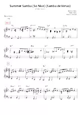 télécharger la partition d'accordéon Summer Samba (So Nice) (Samba de Verao) (Bossa Nova) (Piano Solo) au format PDF