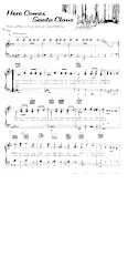 scarica la spartito per fisarmonica Here comes Santa Claus (Chant de Noël) in formato PDF