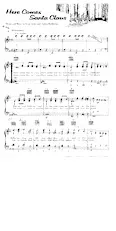 télécharger la partition d'accordéon Here comes Santa Claus (Chant de Noël) au format PDF