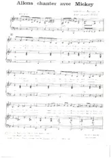 télécharger la partition d'accordéon Allons chanter avec Mickey (Chant : Chantal Goya) au format PDF