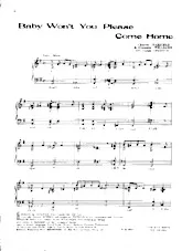 scarica la spartito per fisarmonica Baby won't you please come home  (Arrangement : Georges Arvanitas) (Slow Jazz) in formato PDF
