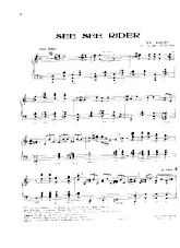 télécharger la partition d'accordéon See see rider  (Arrangement : Georges Arvanitas) (Slow Blues) au format PDF