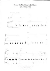 download the accordion score Non Je ne regrette rien (Chant : Edith Piaf) (Piano + Vocal) in PDF format