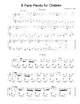 télécharger la partition d'accordéon 8 Piano Pieces fo Children au format PDF