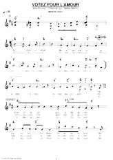 descargar la partitura para acordeón Votez pour l'amour (Marche Disco Chantée) en formato PDF