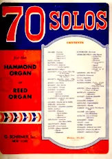 télécharger la partition d'accordéon 70 Solos for the Hammond Organ or Reed Organ (With Registrationn for Hammond Organ by : Charles Paul) au format PDF