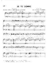download the accordion score Je te donne (Pop Rock) in PDF format