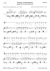 télécharger la partition d'accordéon Torna à Surriento (Komm zurück nach Sorrent) (Piano + Vocal) au format PDF