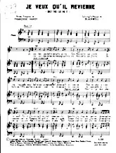 descargar la partitura para acordeón Je veux qu'il revienne (Only you can do it) en formato PDF