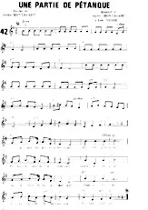 télécharger la partition d'accordéon Une partie de pétanque (Chant : Darcelys / Ginette Garcin / Josselin) (Java) au format PDF
