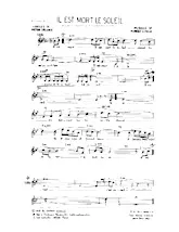 télécharger la partition d'accordéon Il est mort le soleil (Chant : Nicoletta) au format PDF