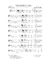 descargar la partitura para acordeón Mon manège à moi en formato PDF