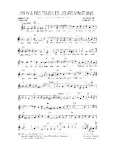 descargar la partitura para acordeón On a pas tous les jours vingt ans (Chant : Berthe Sylva) (Valse) en formato PDF