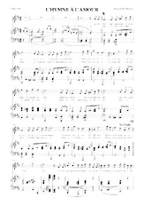télécharger la partition d'accordéon Hymne à l'amour (Piano Vocal) au format PDF