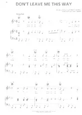 descargar la partitura para acordeón Don't leave me this way (Interprètes : The Communards) (Disco Rock) en formato PDF