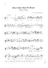 scarica la spartito per fisarmonica Don't take away my heart (Interprètes : Modern Talking) (Disco Rock) in formato PDF