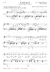 télécharger la partition d'accordéon Catari Catari (Melodie Core'Ngrato) (Piano + Vocal) au format PDF