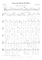 scarica la spartito per fisarmonica Sous les ponts de Paris (Tonalité de Lucienne Delyle) (Valse) in formato PDF