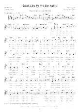 descargar la partitura para acordeón Sous les ponts de Paris (Tonalité de Lucienne Delyle) (Valse) en formato PDF