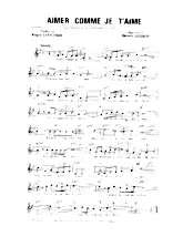 télécharger la partition d'accordéon Aimer comme j'aime (Chant : Yvette Giraud / Jacqueline François) au format PDF