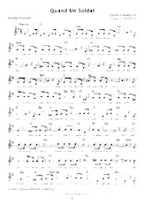 télécharger la partition d'accordéon Quand un soldat (Chant : Yves Montand) au format PDF