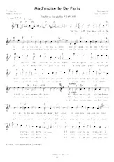 télécharger la partition d'accordéon Mad'moiselle de Paris (Tonalité de Jacqueline François) (Chant : Édith Piaf) au format PDF