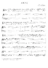 scarica la spartito per fisarmonica Anne (Interprètes : Clouseau) (Disco Swing) in formato PDF