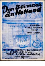 télécharger la partition d'accordéon Dan is er maar één Holland (Interprètes : Theo Uden Masman & Orchestre) (Slow Fox-Trot) au format PDF