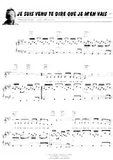 scarica la spartito per fisarmonica Je suis venu te dire que je m'en vais (Piano + Vocal) in formato PDF