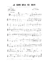 télécharger la partition d'accordéon Je suis seul(e) ce soir (Chant : Léo Marjane / Lucienne Delyle) au format PDF