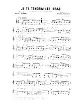 descargar la partitura para acordeón Je te tendrai les bras (Chant : François Deguelt / Dalida) (Boléro) en formato PDF