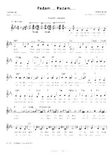 scarica la spartito per fisarmonica Padam  Padam (Tonalité Orginale) (Chant : Mirelle Mathieu / Édith  Piaf) in formato PDF