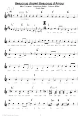 scarica la spartito per fisarmonica Beaucoup d' soleil beaucoup d'amour (Fox Trot Chanté) in formato PDF