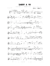 télécharger la partition d'accordéon Sabor a mi (Chant : Trio Los Panchos / Luis Miguel) (Boléro) au format PDF