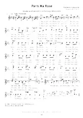 télécharger la partition d'accordéon Paris ma rose (Chant : Serge Reggiani) (Valse) au format PDF