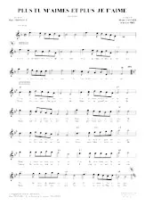 download the accordion score Plus tu m'aimes plus je t'aime (Boléro) in PDF format