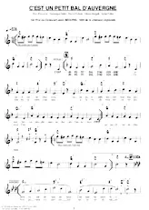 descargar la partitura para acordeón C'est un petit bal d'Auvergne (1er Prix au Concours Jean Ségurel 1999 de la chanson régionale) en formato PDF