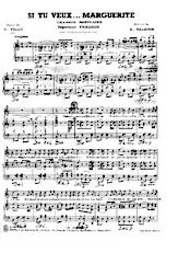télécharger la partition d'accordéon Si tu veux Marguerite (Sur les motifs de la célèbre chanson créée par Fragson) (Polka-Marche - Avec paroles) au format PDF