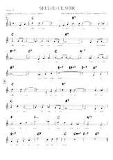 scarica la spartito per fisarmonica Seul ce soir (Chant : Léo Marjane / Lucienne Delyle) (Swing) in formato PDF