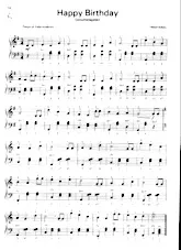 descargar la partitura para acordeón Happy birthday (Joyeux anniversaire) (Arrangement pour accordéon) (Valse Lente) en formato PDF