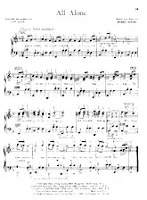 scarica la spartito per fisarmonica All alone (Arrangement : Cliff Scholl) (Valse Lente) in formato PDF