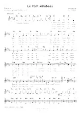 descargar la partitura para acordeón Le Pont Mirabeau (Valse) en formato PDF