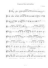 télécharger la partition d'accordéon Tourner les serviettes (Chant : Patrick Sébastien) (Pop) au format PDF