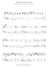 scarica la spartito per fisarmonica All you need is love (Interprètes : The Beatles) (Swing Madison) in formato PDF