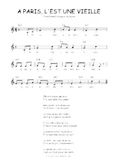 descargar la partitura para acordeón A Paris l'est une vieille (Traditionnel Français du niçois) en formato PDF